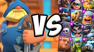 Fisherman GAMEPLAY vs All Cards  Clash Royale [upl. by Aynekal505]