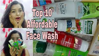 Top 10 Best Face Wash Under Rs60  Dry Skin Oily Skin Normal Skin  Akruti Sharma [upl. by Scevour]