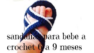 sandalias para bebe a crochet [upl. by Wylie]