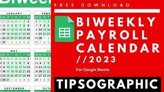 FREE Biweekly Payroll Calendar Google Sheets  2023 [upl. by Monson]