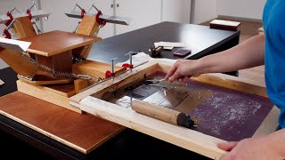 AMAZING SCREEN PRINTING PRESS to PRINT your OWN TShirts  DIY [upl. by Friedland]