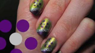 Purple Flower Nails [upl. by Johnathon]