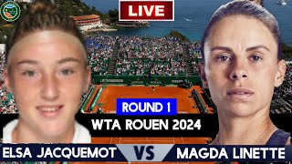 Linette vs Jacquemot Live Stream  Rouen Open 2024  Magda Linette vs Elsa Jacquemot Live [upl. by Jacobsohn]