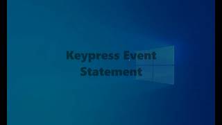 How to Use Keypress Event In VB Net [upl. by Marielle]