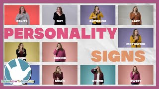 ASL for Beginners How to Sign Personality Types [upl. by Saitam778]