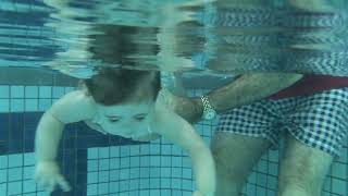 Underwater Swimming Baby 15 Months [upl. by Dotti]