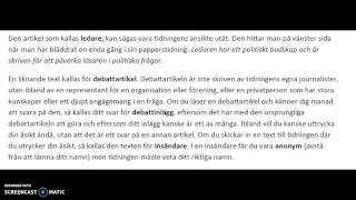 Bra att veta om tidningar och tidningstexter [upl. by Suirtemid]