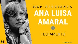 Testamento  Poema de Ana Luísa Amaral com narração de Mundo Dos Poemas [upl. by Ecirtael]