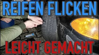 NAGEL IM REIFEN GANZ EINFACH REPARIEREN  KrisGarage [upl. by Trixie]