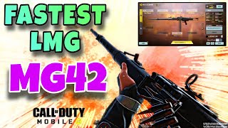 Best MG42 F2P GunsmithLoadout  NO RECOIL  FAST ADS  MG42 ATTACHMENTS COD MOBILE SEASON 4 [upl. by Alitta]