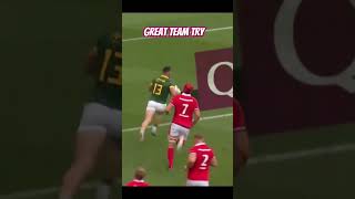 Springboks Great Team Try vs Wales springboks rugbyhighlights rugby [upl. by Entirb]