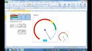 Gráfico de Velocímetro com Ponteiro Animado  Planilha Inteligente  Microsoft Excel e VBA [upl. by Eiloj974]