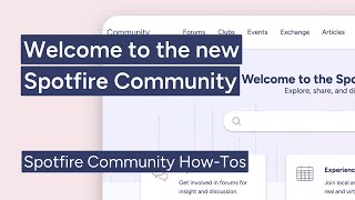 Top 5 features of the Spotfire Community [upl. by Renate357]