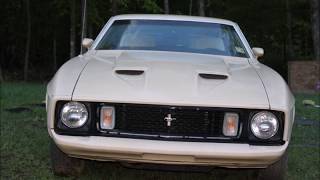 1973 Mustang Mach 1  Barn Find  At Home Restoration [upl. by Rdnaskela329]