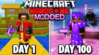 I Spent 100 Days in HARDCORE MODDED Minecraft Heres What Happened [upl. by Attelahs]