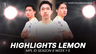 RRQ Lemon MPL ID 6 Week 15 Highlights 15M ALICE BALMOND ESME GATOT CARMILLA  SPIN Esports [upl. by Scrogan899]