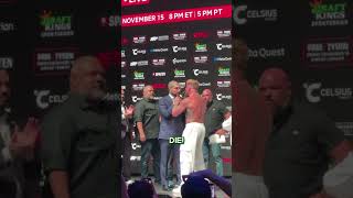 Evander Holyfield reacts to Mike Tyson slapping Jake Paul during their face off [upl. by Kazmirci]