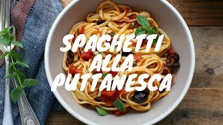 Spagetti alla Puttanesca italyadan günün menüsü [upl. by Bordy]