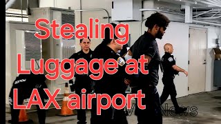 Man arrested at Delta Airlines for Stealing Luggage at Delta airlines baggage claim [upl. by Cranston]