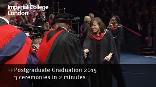 Postgraduate Graduation 2015  3 ceremonies in 2 minutes [upl. by Ahsyekat]