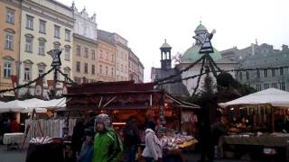 Christmas market in Krakow Poland [upl. by Johst]