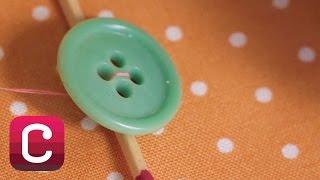 How to Sew a Button with Liesl Gibson  Creativebug [upl. by Wattenberg416]