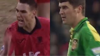 Wimbledon FC vs Manchester United  Vinnie Jones vs Roy Keane  Pretty tough games back in the days [upl. by Ahsrat380]