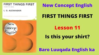 First Things First  Lesson 11 Baro Luuqada English ka [upl. by Findlay]