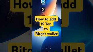 How to add 1 to Bitget wallet  Deposit Ton to Bitget wallet from Tonkeeper wallet fyp foryou [upl. by Morette540]