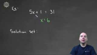 What is a quotSolution Setquot for an Equation Algebra [upl. by Partridge]