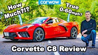 2020 Corvette C8 review see how quick it is 060mph  14mile And the shocking UK price [upl. by Elyad]