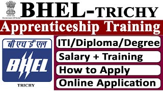 bhel apprenticeship training  how to apply online for bhel apprenticeship 2024 [upl. by Jessalyn]