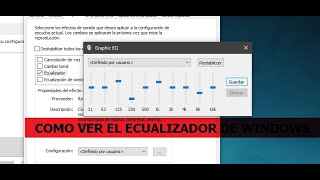 Cómo activar el Ecualizador en windows Realtek [upl. by Laundes]