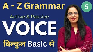 Active amp Passive Voice for Beginners  Part  5  Basic English grammar in Hindi  by Rani Maam [upl. by Ahtiuqal627]