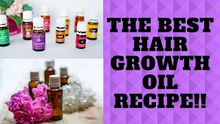 The Best Hair Growth Oil Recipe Ever Treat Alopecia Thinning Hair  Balding Spots [upl. by Anattar]