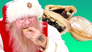 American Santas Try Mince Pies [upl. by Cirded]