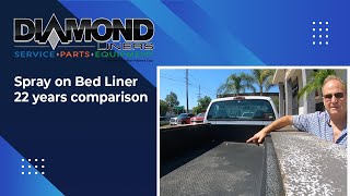 Spray on Bed Liner 22 years comparison  Diamond Liners Inc [upl. by Bundy]