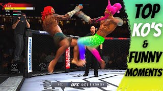 EA Sports UFC 4 TOP KNOCKOUTS amp FUNNY MOMENTS [upl. by Tsuda]