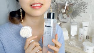 ASMR Removing Makeup amp Skin Care Routine💦Go to bed with me [upl. by Tarrsus]