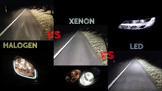 Halogen vs Xenon vs LED [upl. by Ecile]