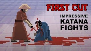 FIRST CUT  Gameplay  AWESOME One Hit Samurai Katana Fight Game [upl. by Amhsirak]