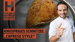 Schnelles Knuspriges Schnitzel „Caprese Style“ Rezept von Steffen Henssler [upl. by Cobb]