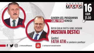 Büyük Birlik Partisi Genel Başkanı Mustafa Destici Ankara Masasında soruları yanıtlıyor [upl. by Eneres]