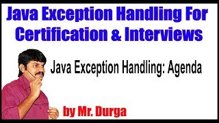 Java Exception Handling  Agenda  by Durga sir [upl. by Aima548]