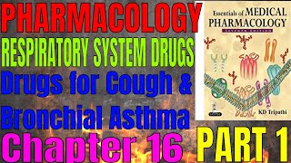 RESPIRATORY SYSTEM DRUGSDrugs for Cough amp Bronchial Asthmakdtripathi ch16 part1 [upl. by Alegnatal796]