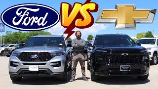 2024 Chevy Traverse RS vs 2024 Ford Explorer ST Which American SUV Is Best [upl. by Loree]