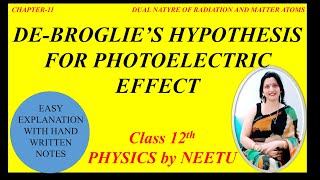 De  Broglies Hypothesis  Class 12 physics Chapter 11 Dual Nature of Radiation and Matter [upl. by Adle]