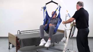 Patient Lift 6 Point Spreader Bar Sling Instructions and Transfer [upl. by Laram964]