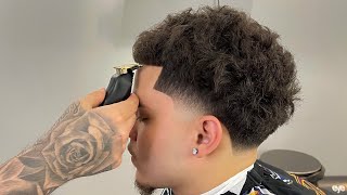 CURLY TAPER BARBER TUTORIAL [upl. by Irehs]