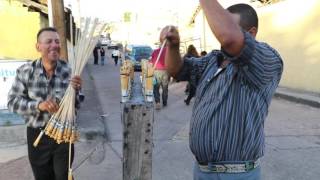 Tirando cohetes Fiesta Guadalupana Las Zarquillas 2016 [upl. by Haduj950]